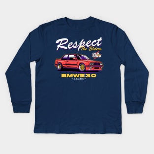 E30 Widebody Kids Long Sleeve T-Shirt